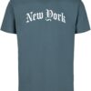 New York Texting Tee dustyblue