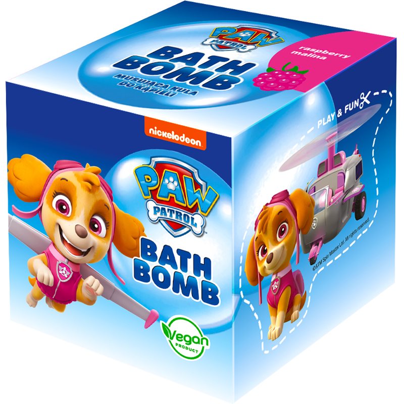Nickelodeon Paw Patrol Bath Bomb fürdőgolyó gyermekeknek Raspberry - Skye 165 g-Ár