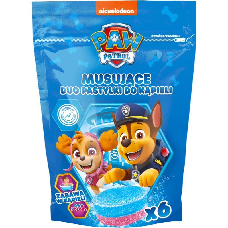 Nickelodeon Paw Patrol Bath Pills színes fürdőpezsgőtabletták 6x20 g-Ár