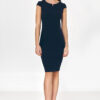 Nife Woman's Dress S225 Navy Blue