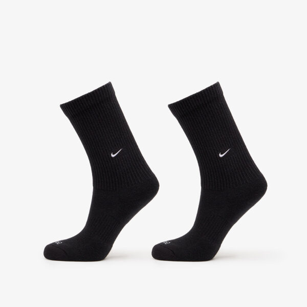 Nike Dri-FIT Everyday Cushioned Crew Socks (2 Pairs) Black/ White S-alacsony-ár