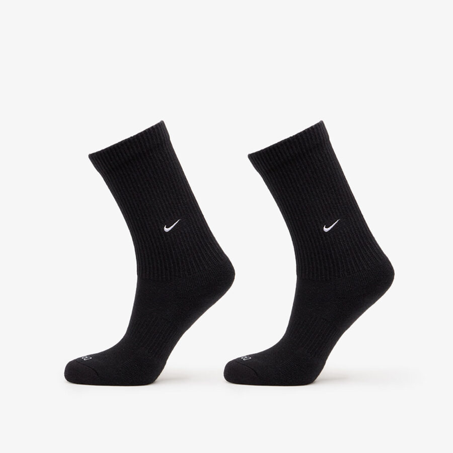 Nike Dri-FIT Everyday Cushioned Crew Socks (2 Pairs) Black/ White S-alacsony-ár