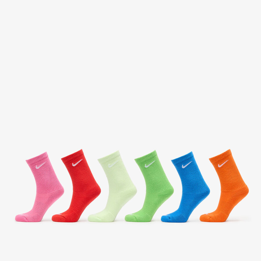 Nike Dri-FIT Everyday Plus Cushioned Training Crew Socks 6-Pack Multi-Color S-alacsony-ár