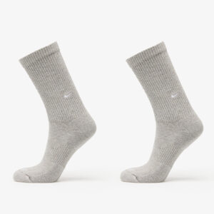 Nike Everyday Cushioned Crew Socks 2-Pack Dark Grey Heather/ White S-alacsony-ár