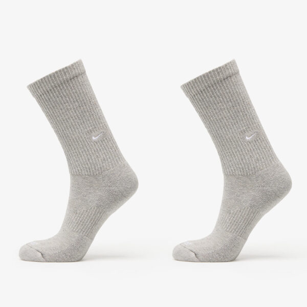 Nike Everyday Cushioned Crew Socks 2-Pack Dark Grey Heather/ White S-alacsony-ár