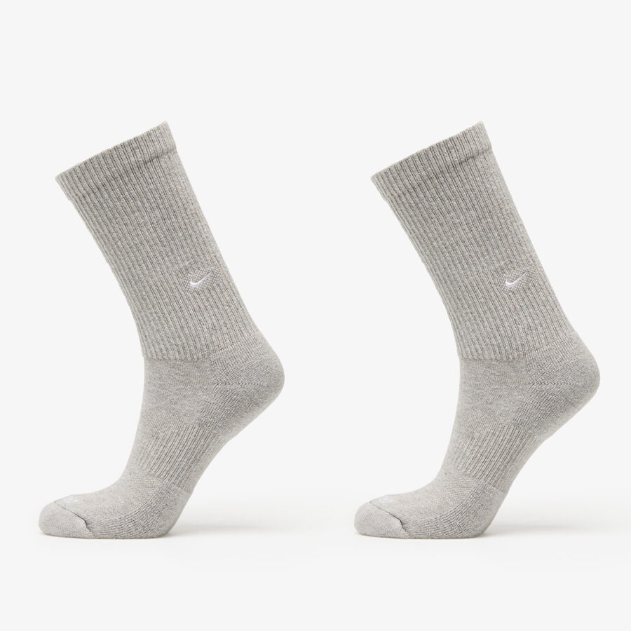Nike Everyday Cushioned Crew Socks 2-Pack Dark Grey Heather/ White S-alacsony-ár