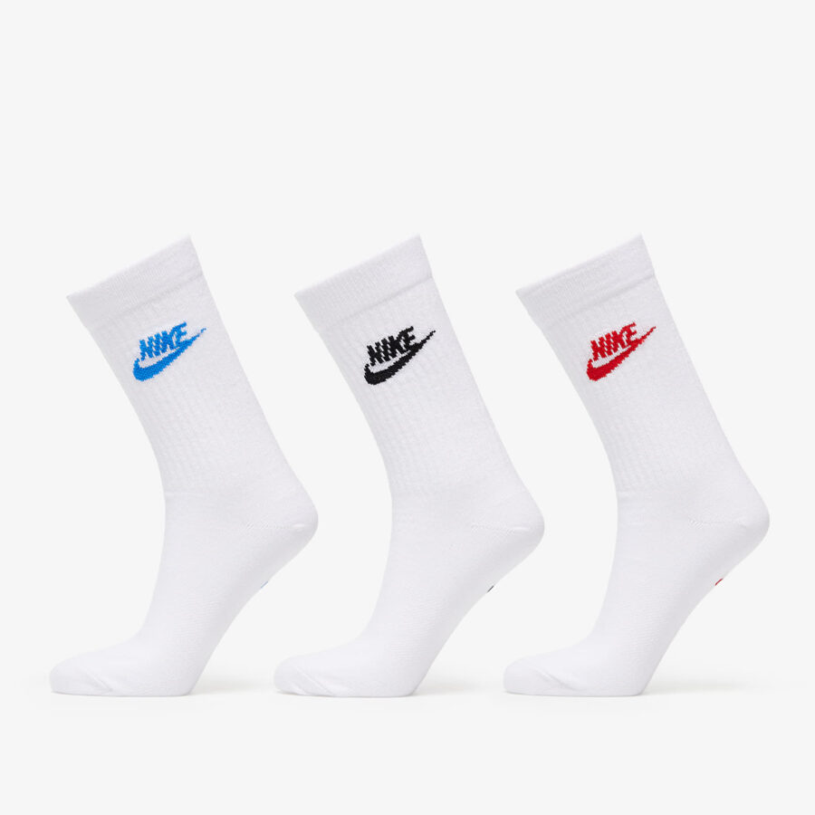 Nike NSW Everyday Essential Crew Socks 3-Pack White S-alacsony-ár