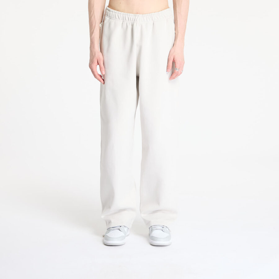 Nike Solo Swoosh Men's Open-Hem Fleece Pants Light Bone/ White S-alacsony-ár