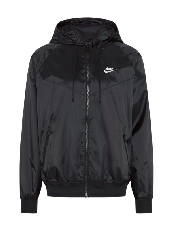 Nike Sportswear Átmeneti dzseki 'Heritage Essentials'  fekete / fehér-hu