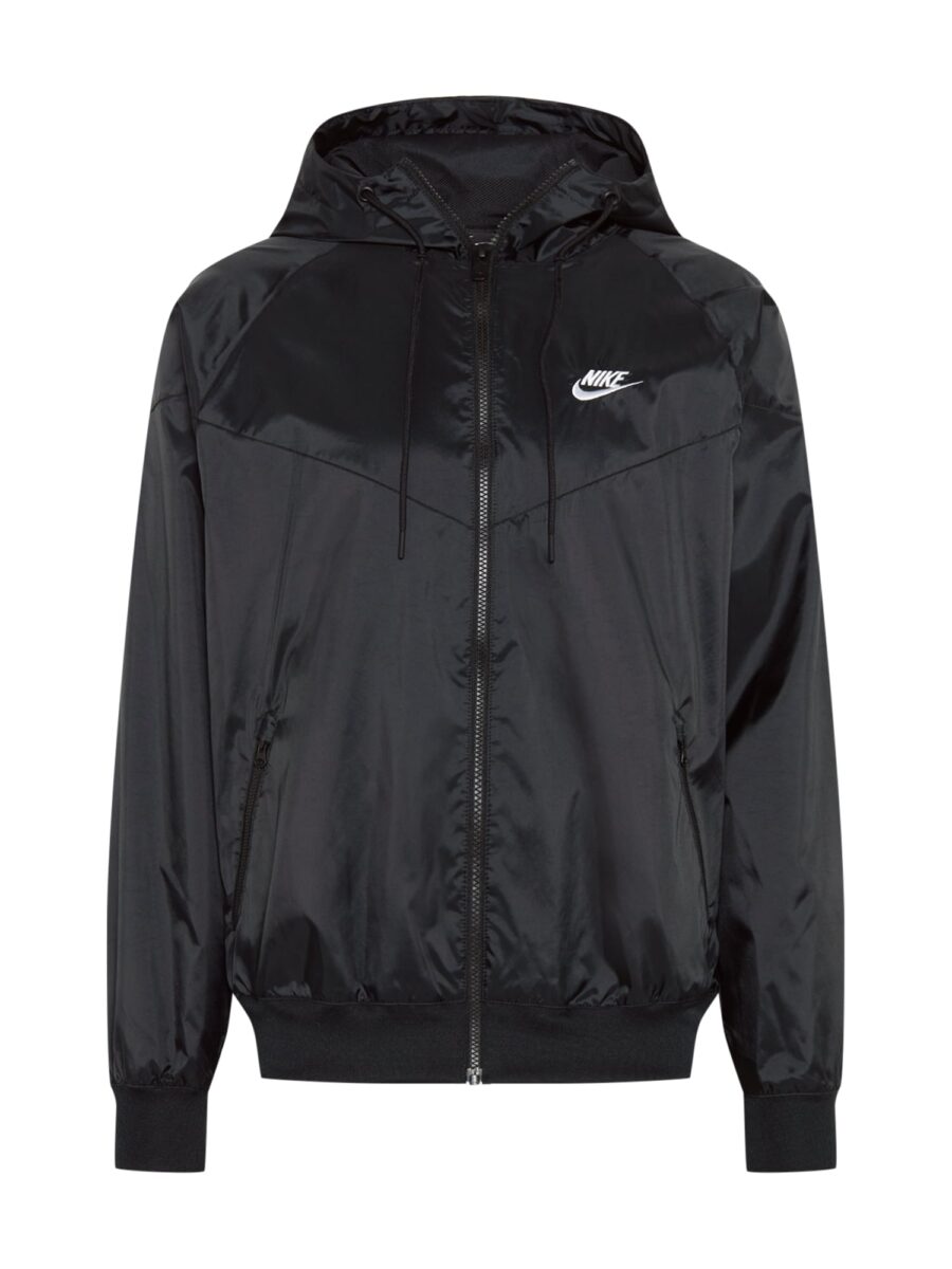 Nike Sportswear Átmeneti dzseki 'Heritage Essentials'  fekete / fehér-hu