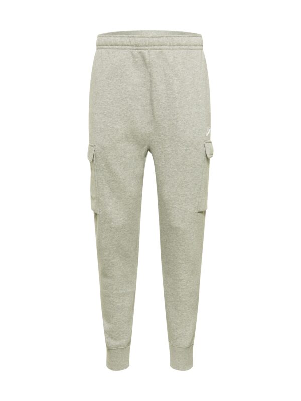 Nike Sportswear Cargo nadrágok 'CLUB FLEECE'  szürke melír / fehér