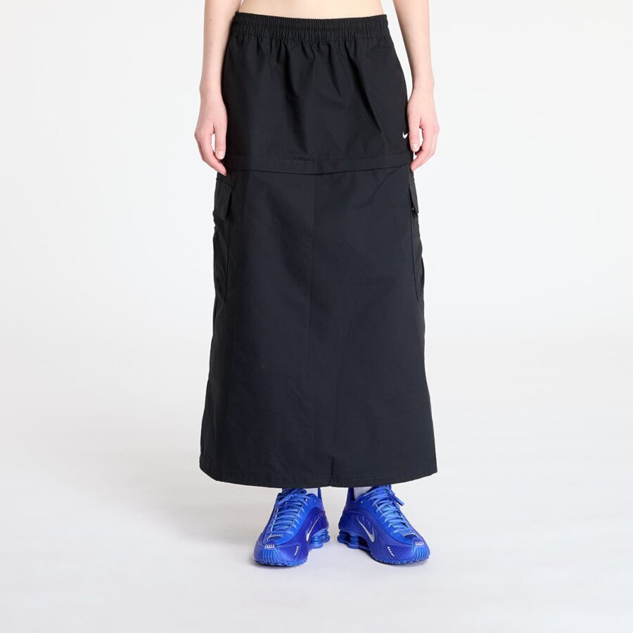 Nike Sportswear Essential Women's Mid-Rise Woven Cargo Midi Skirt Black/ White XS-alacsony-ár