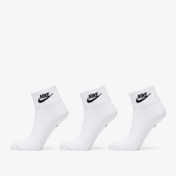 Nike Sportswear Everyday Essential Ankle Socks 3-Pack White/ Black XL-alacsony-ár