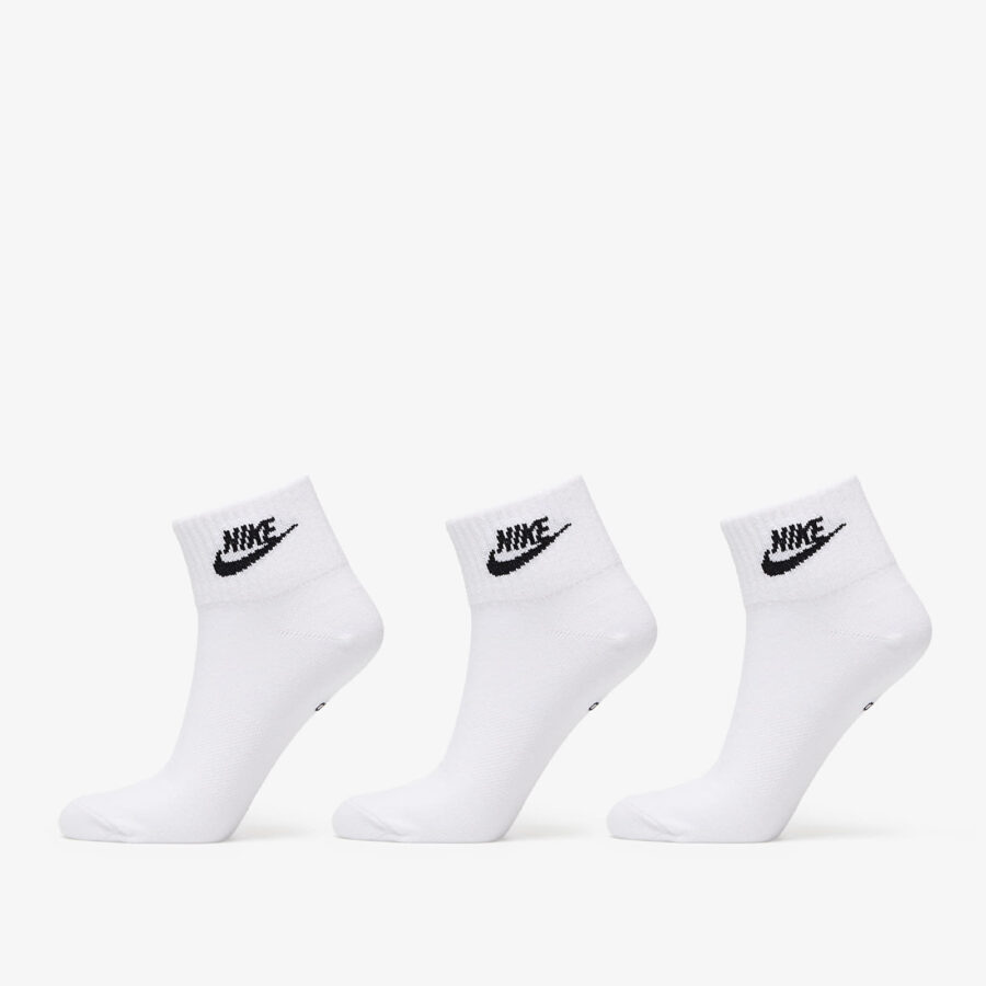 Nike Sportswear Everyday Essential Ankle Socks 3-Pack White/ Black XL-alacsony-ár