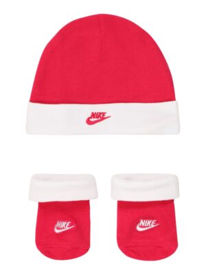 Nike Sportswear Fehérnemű szettek 'NIKE FUTURA HAT/BOOTIE 2PC'  rikító piros / fehér-hu