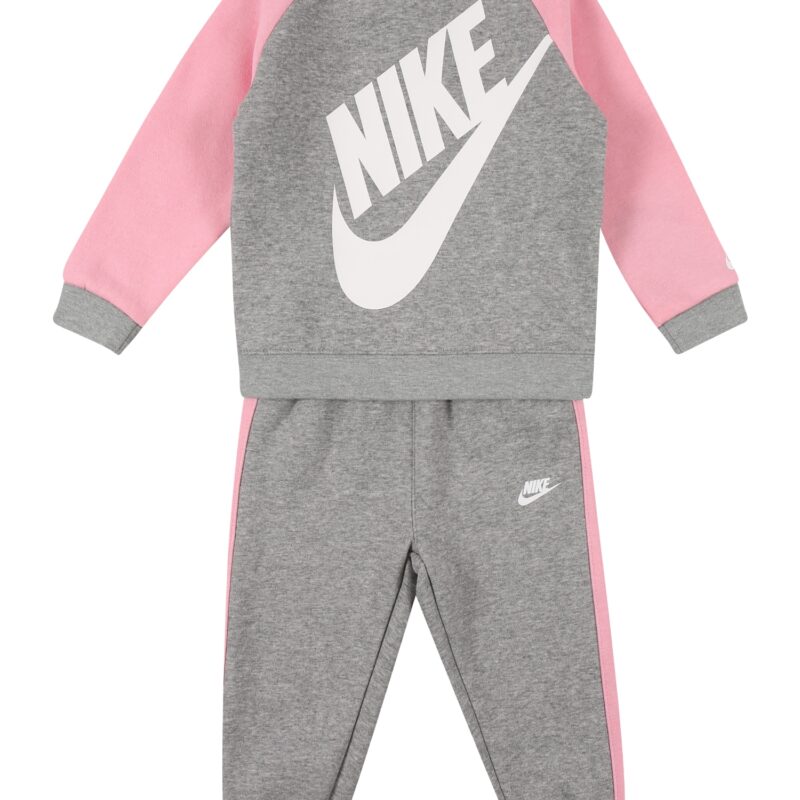 Nike Sportswear Jogging ruhák 'FUTURA'  szürke melír / rózsaszín / fehér-hu