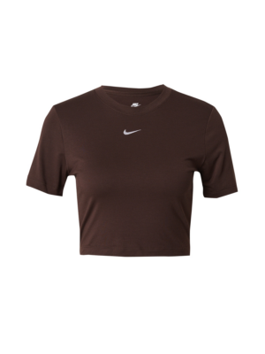 Nike Sportswear Póló 'Essential'  sötét barna / fehér-Ár
