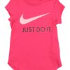 Nike Sportswear Póló  rózsaszín / fekete / ezüst