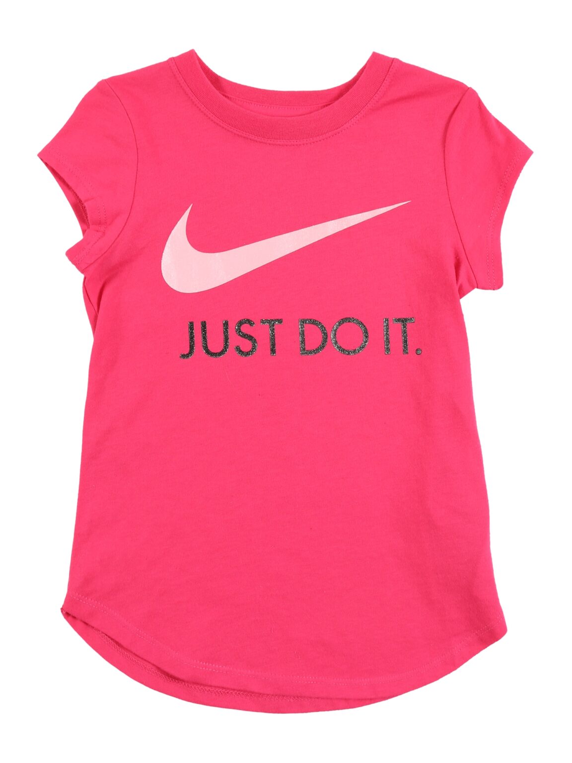Nike Sportswear Póló  rózsaszín / fekete / ezüst