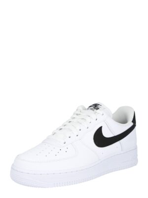 Nike Sportswear Rövid szárú sportcipők 'AIR FORCE 1 07'  fekete / fehér-hu