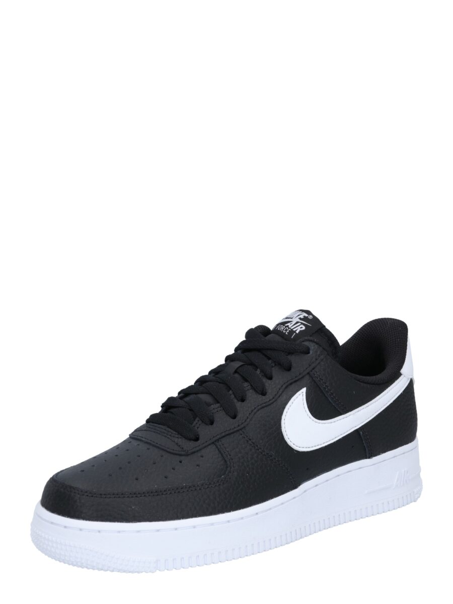 Nike Sportswear Rövid szárú sportcipők 'AIR FORCE 1 07'  fekete / fehér-hu