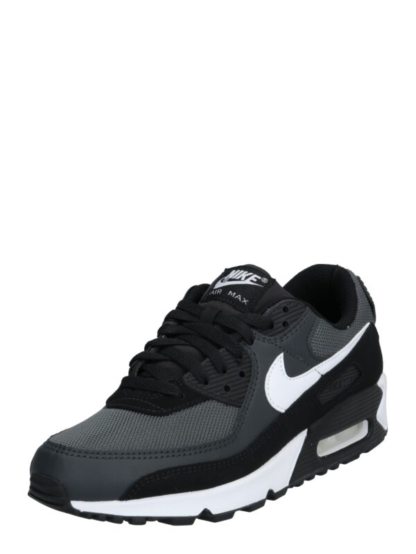 Nike Sportswear Rövid szárú sportcipők 'AIR MAX 90'  szürke / fekete / fehér
