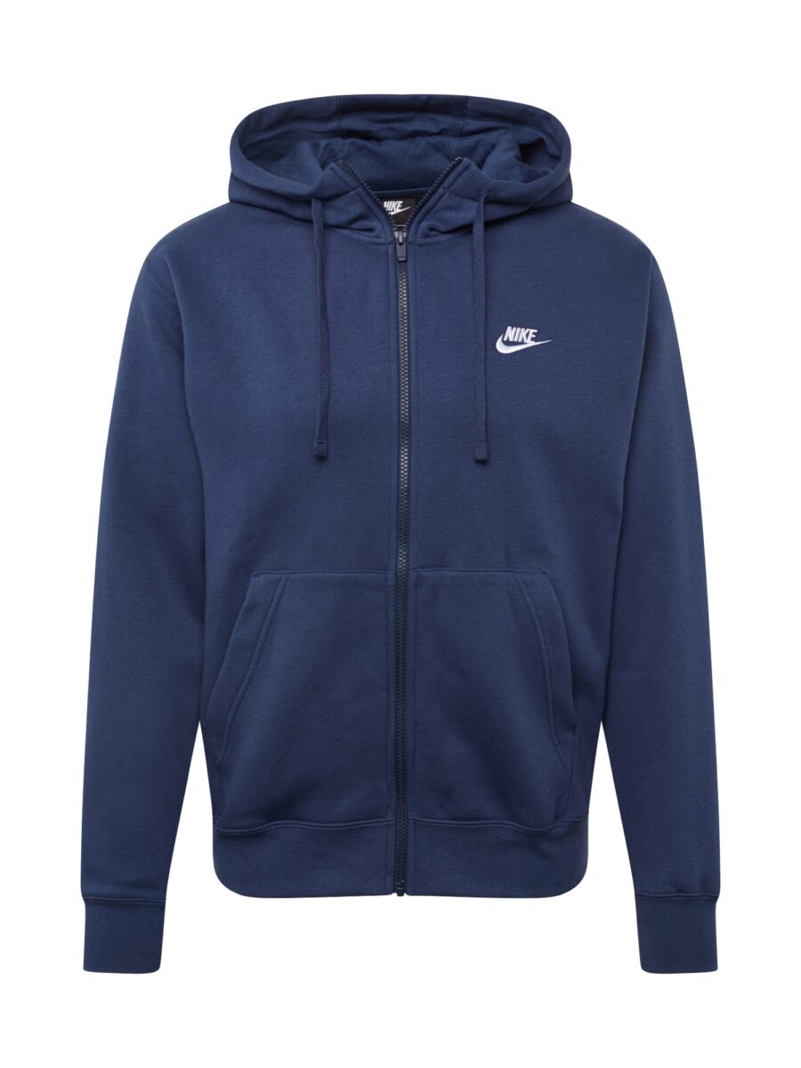 Nike Sportswear Tréning dzseki 'Club Fleece'  sötétkék / fehér-hu
