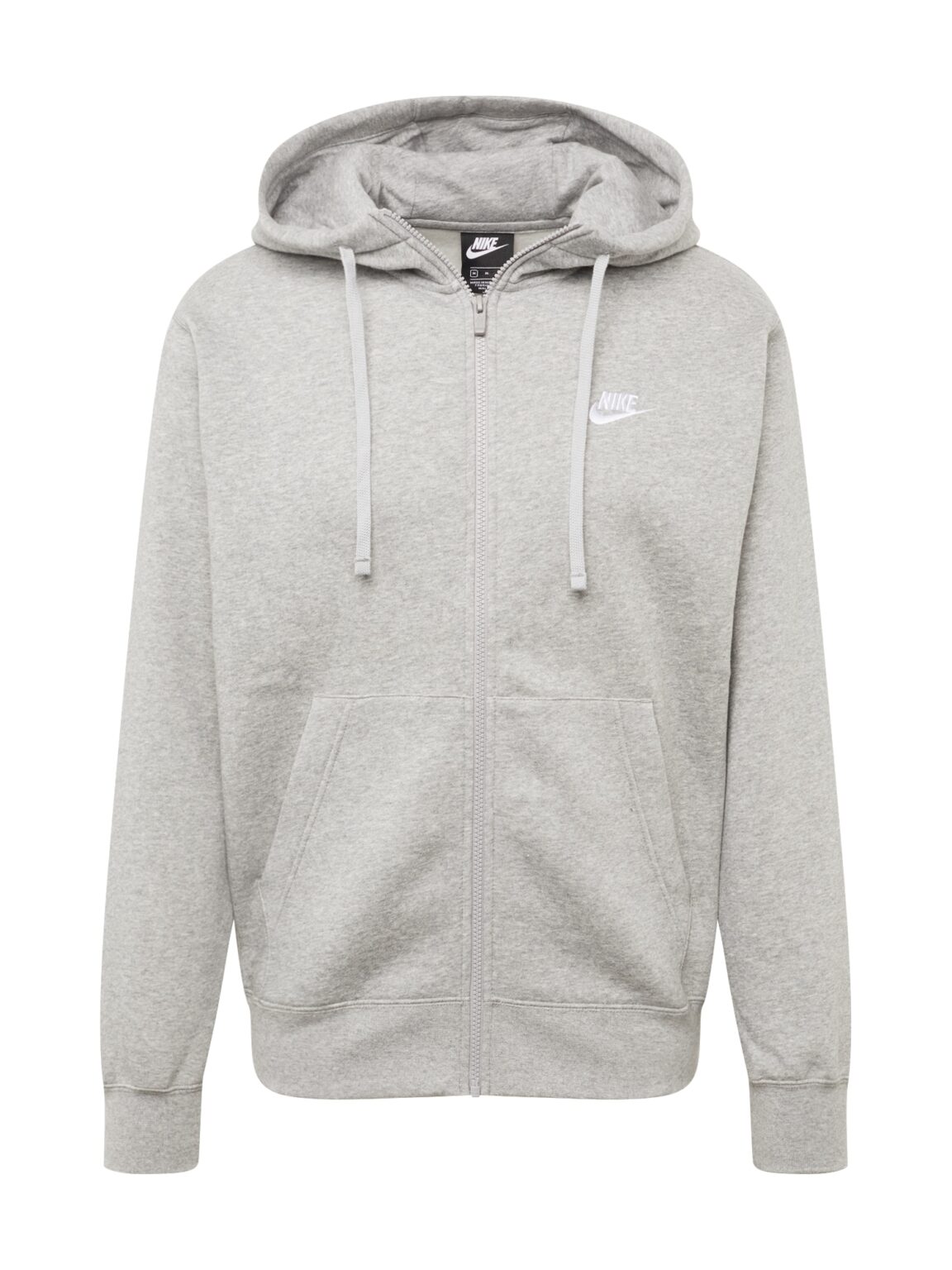 Nike Sportswear Tréning dzseki 'Club Fleece'  szürke melír / fehér