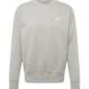 Nike Sportswear Tréning póló 'Club Fleece'  világosszürke / fehér
