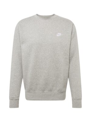 Nike Sportswear Tréning póló 'Club Fleece'  világosszürke / fehér