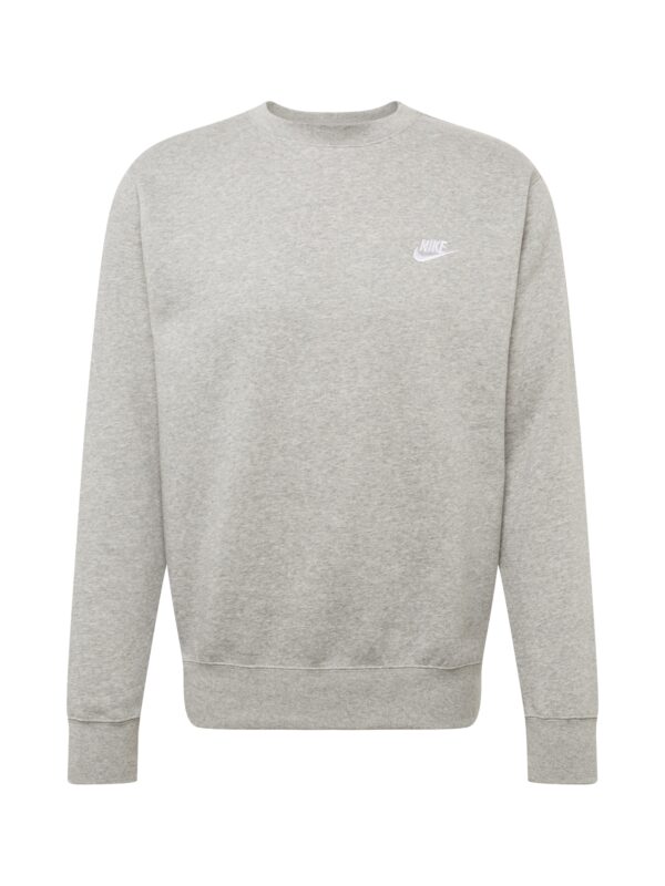 Nike Sportswear Tréning póló 'Club Fleece'  világosszürke / fehér