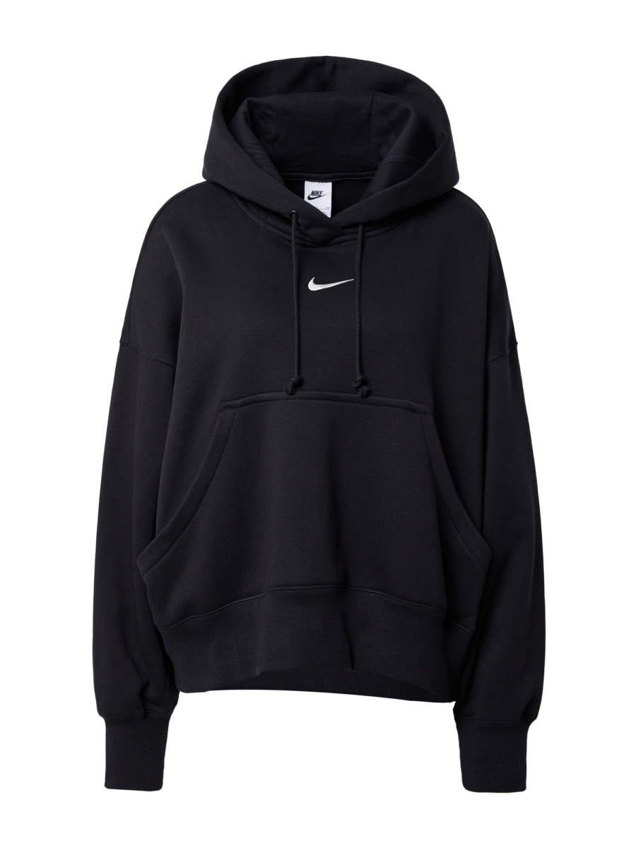 Nike Sportswear Tréning póló 'Phoenix Fleece'  fekete / fehér-Hungary