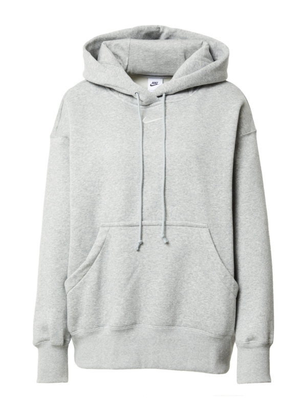 Nike Sportswear Tréning póló 'Phoenix Fleece'  szürke melír / fehér-Hungary