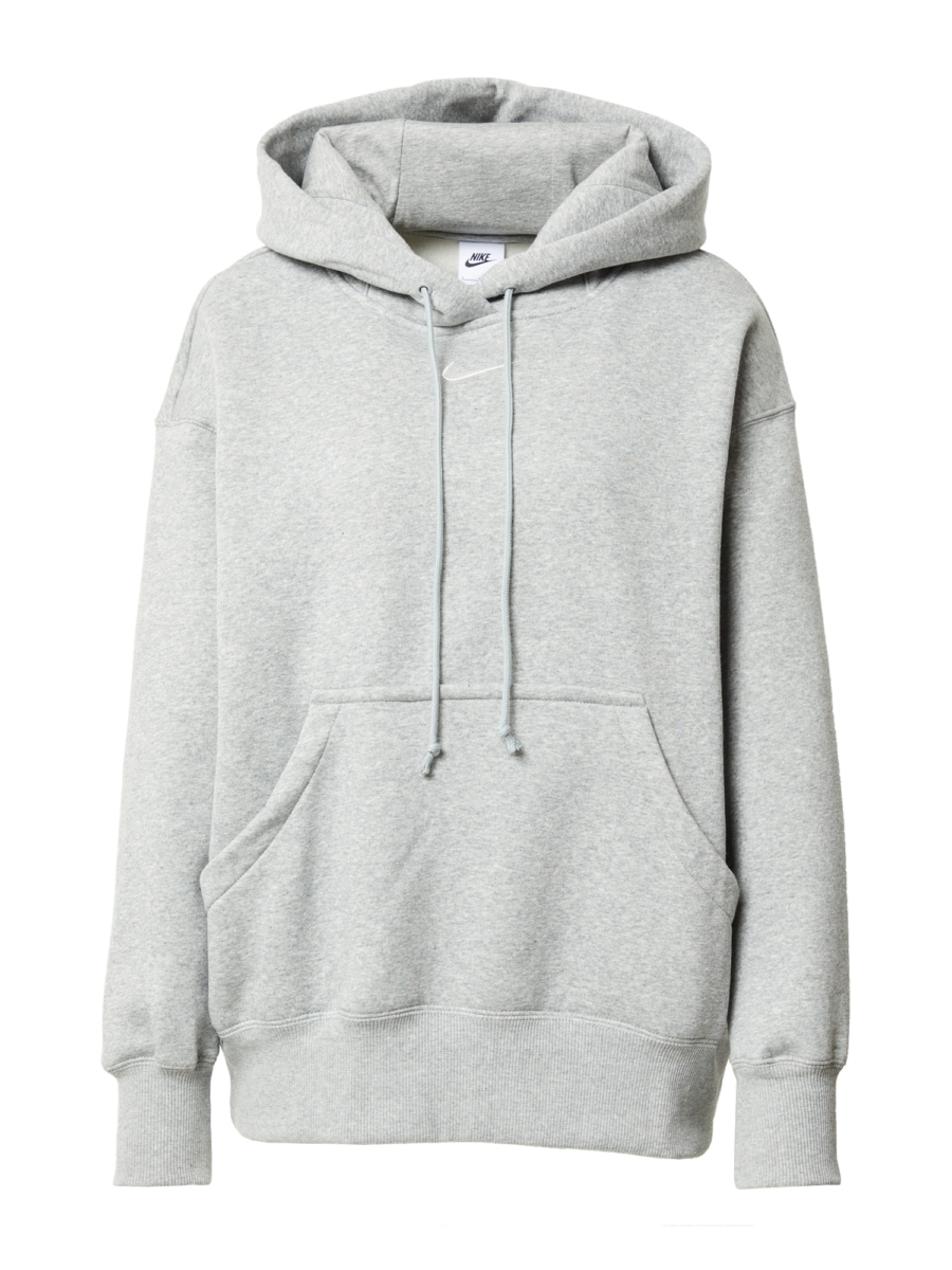 Nike Sportswear Tréning póló 'Phoenix Fleece'  szürke melír / fehér-Hungary
