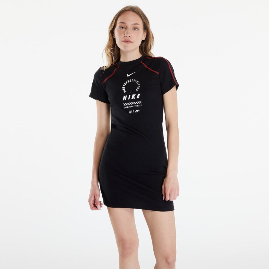 Nike Sportswear Women's Short Sleeve Dress Black M-alacsony-ár