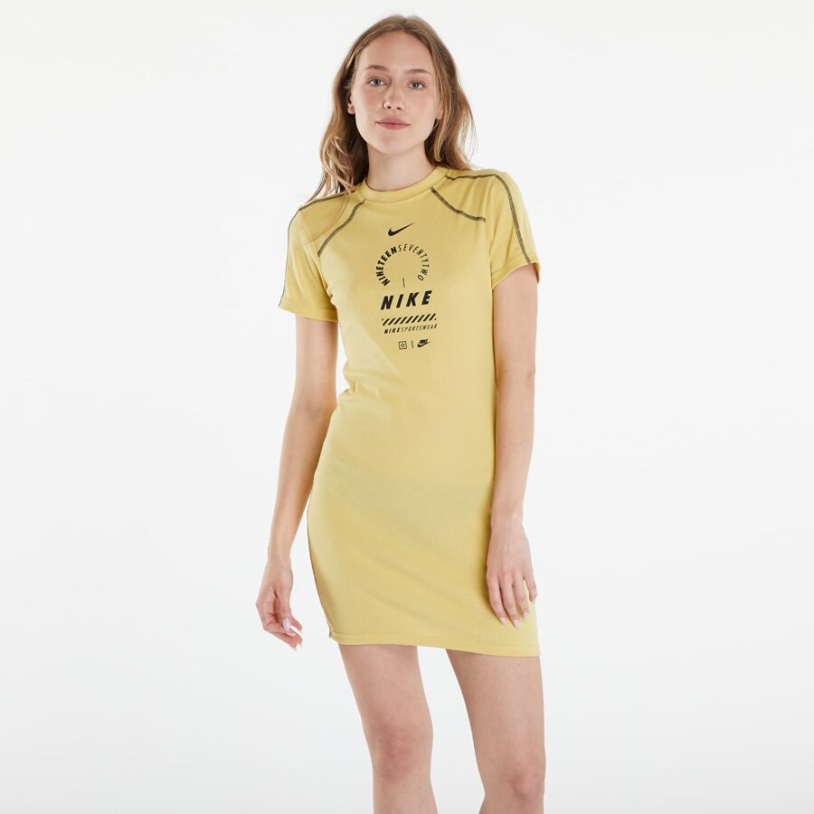 Nike Sportswear Women's Short Sleeve Dress Saturn Gold XS-alacsony-ár
