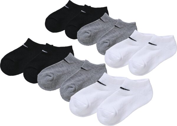 Nike Sportswear Zokni 'No Show'  szürke / fekete / fehér