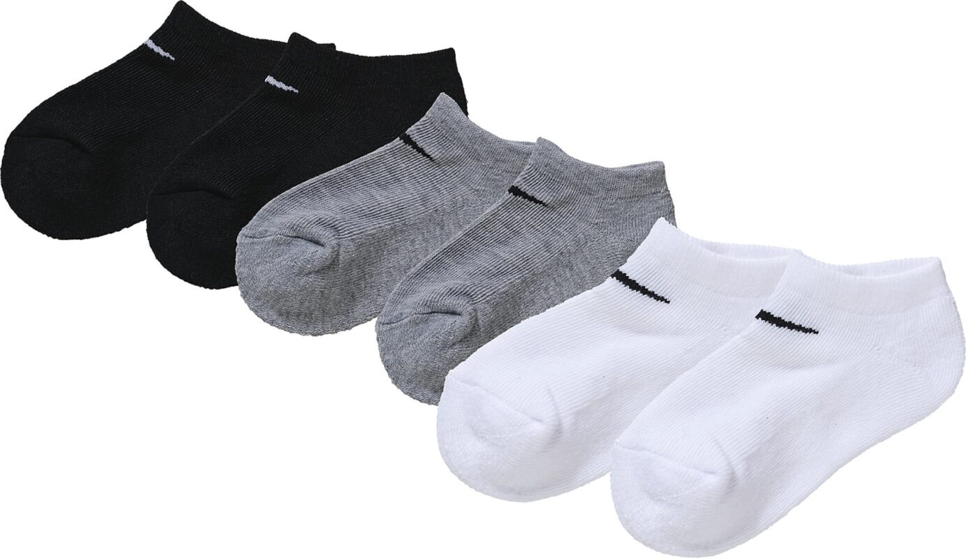Nike Sportswear Zokni 'No Show'  szürke / fekete / fehér