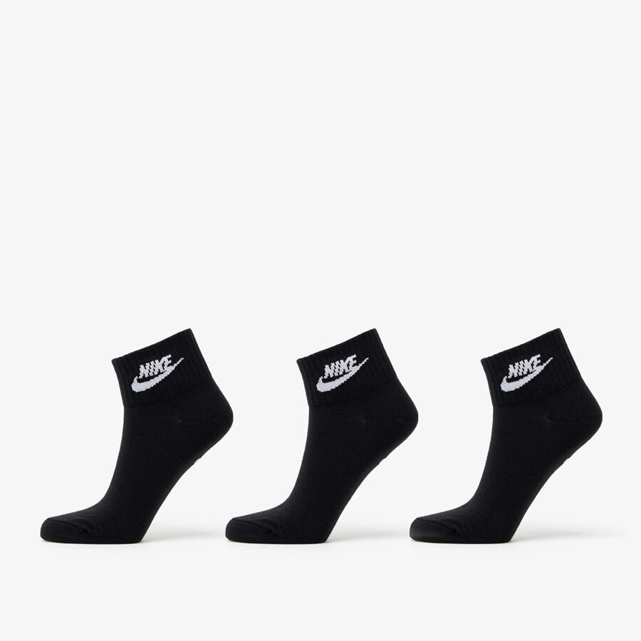 Nike Sportwear Everyday Essential Ankle Socks 3-Pack Black/ White S-alacsony-ár