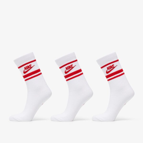 Nike Sportwear Everyday Essential Crew 3-Pack Socks White/ University Red M-alacsony-ár