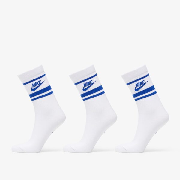 Nike Sportwear Everyday Essential Crew Socks 3-Pack White/ Game Royal M-alacsony-ár
