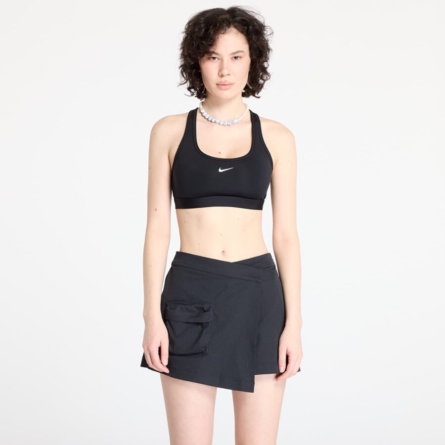 Nike Swoosh Light Support Women's Non-Padded Sports Bra Black/ White XL-alacsony-ár