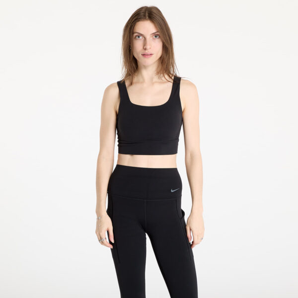 Nike Zenvy Women's Medium-Support Padded Longline Sports Bra Black/ Sail M-alacsony-ár