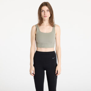 Nike Zenvy Women's Medium-Support Padded Longline Sports Bra Light Army/ White XS-alacsony-ár
