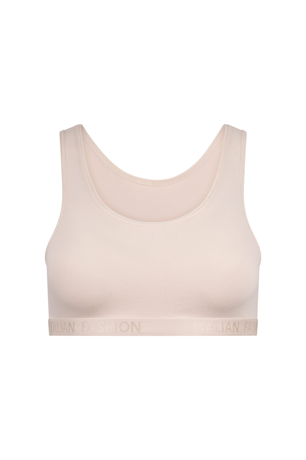 Nikola girl's bra with wide straps - powder