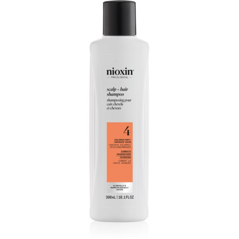 Nioxin System 4 Scalp + Hair Shampoo finom állagú sampon a festett és károsult hajra 300 ml-Ár