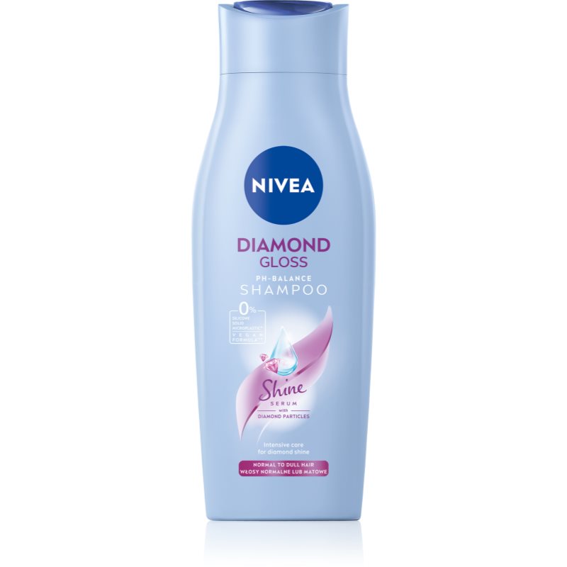 Nivea Diamond Gloss ápoló sampon a fénytelen fáradt hajra 400 ml-Eredeti