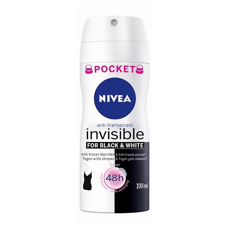 Nivea Invisible Black & White Clear izzadásgátló spray -ben hölgyeknek 100 ml-Eredeti