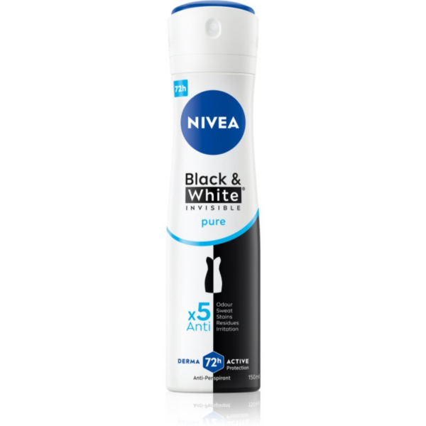 Nivea Invisible Black & White Pure izzadásgátló dezodor a fehér és sárga foltok ellen 150 ml-Eredeti