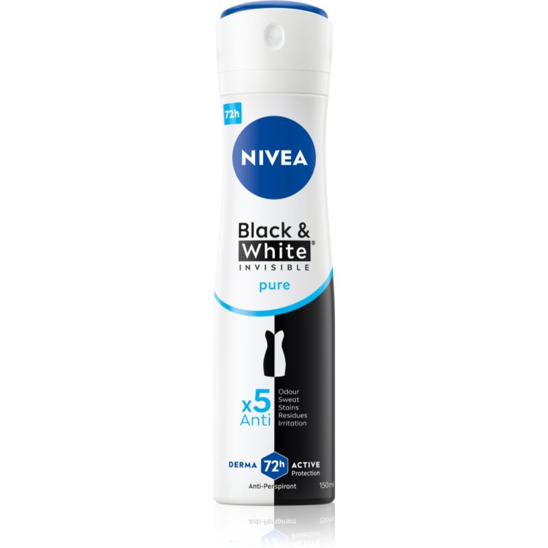 Nivea Invisible Black & White Pure izzadásgátló dezodor a fehér és sárga foltok ellen 150 ml-Eredeti